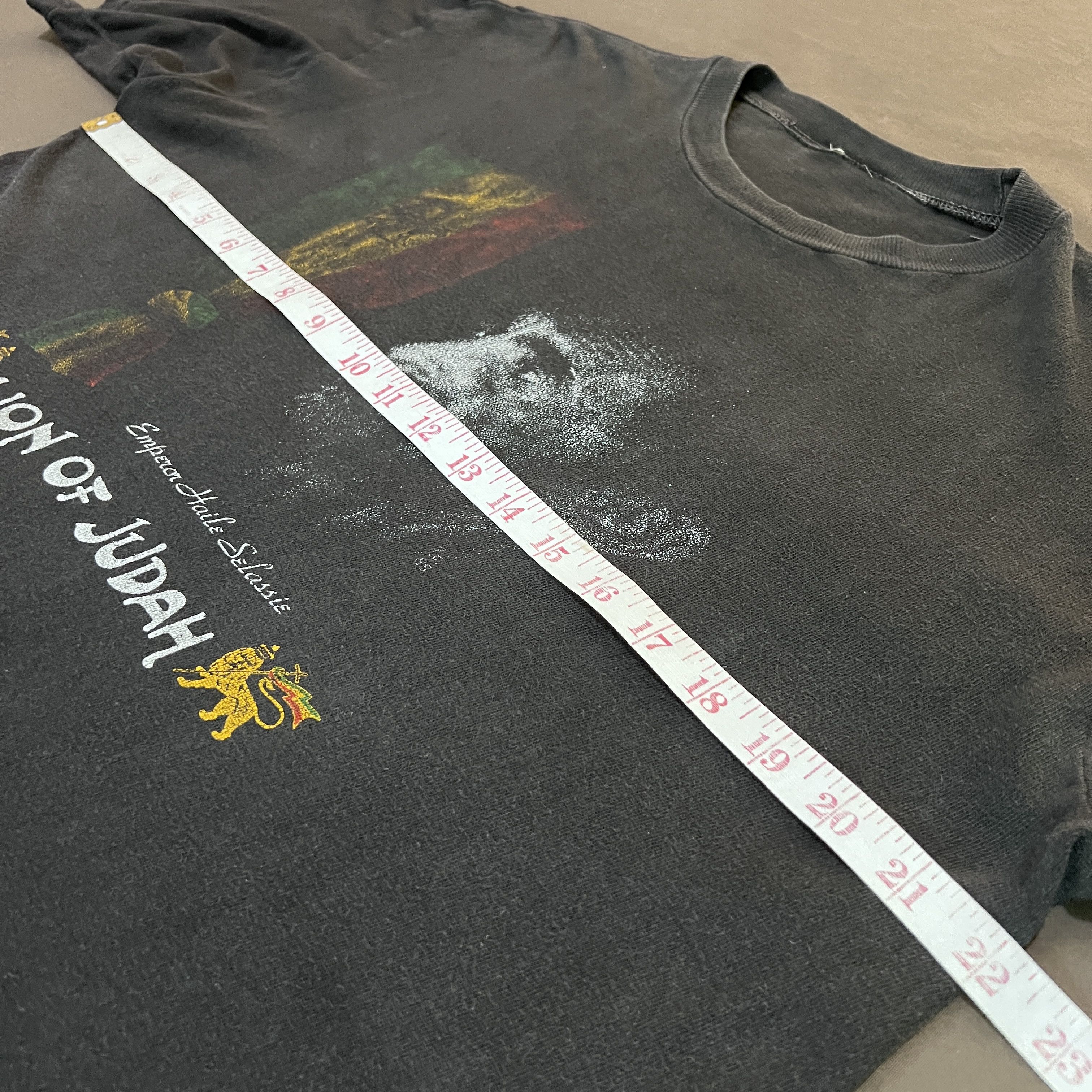 Bob Marley Vintage 90s Emperor Haile Selassie Lion of Judah Faded Size US L / EU 52-54 / 3 - 12 Thumbnail