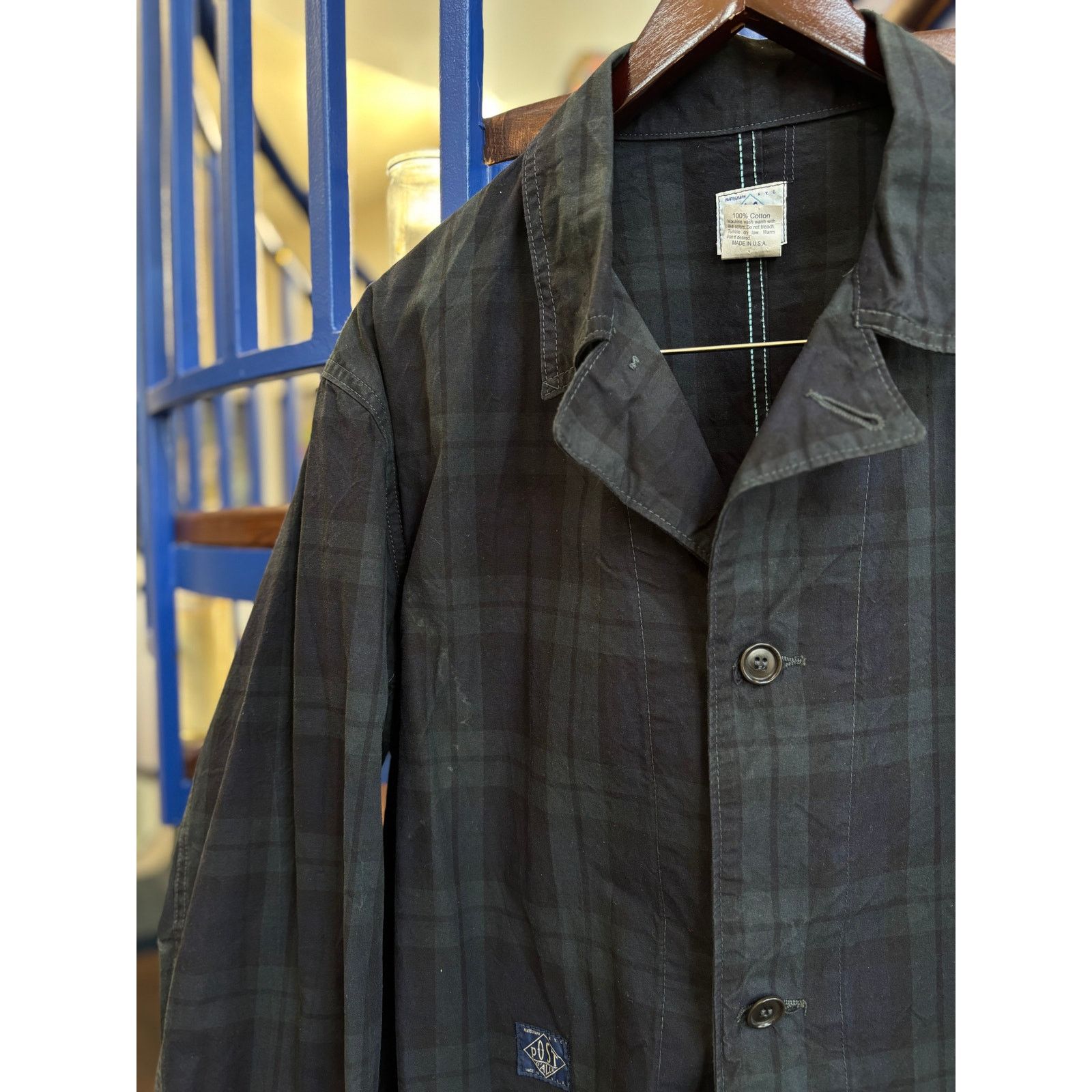 Post Overalls POST O’ALLS Blackwatch Plaid Chore Jacket Size L-Made in USA Size US L / EU 52-54 / 3 - 3 Thumbnail