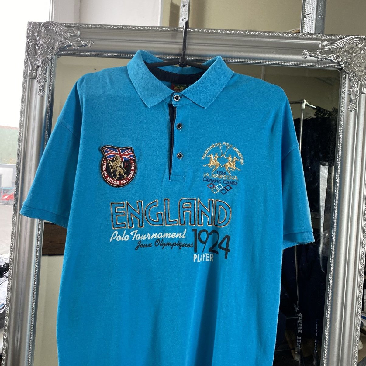 La Martina La Martina England Polo Club Polo Shirt Vintage Size US XL / EU 56 / 4 - 2 Thumbnail