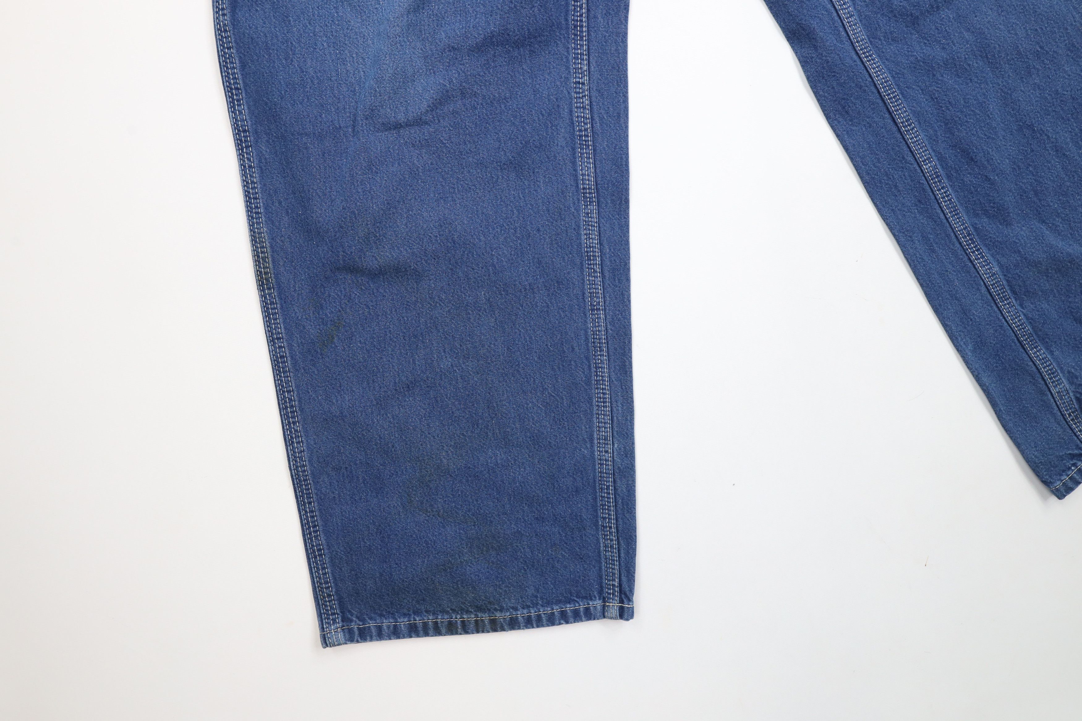 Carhartt × Vintage Vintage Carhartt Spell Out Wide Leg Dungaree Denim Jeans Size US 38 / EU 54 - 6 Thumbnail