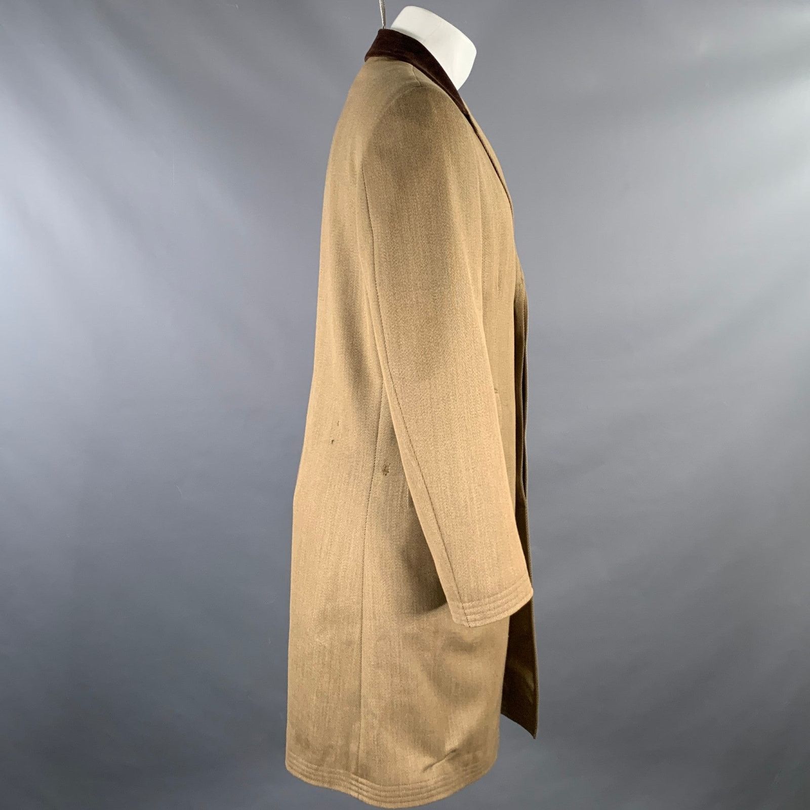 J. Peterman J. PETERMAN COMPANY Size M Tan Brown Twill Wool Evening Coat Size US M / EU 48-50 / 2 - 3 Thumbnail