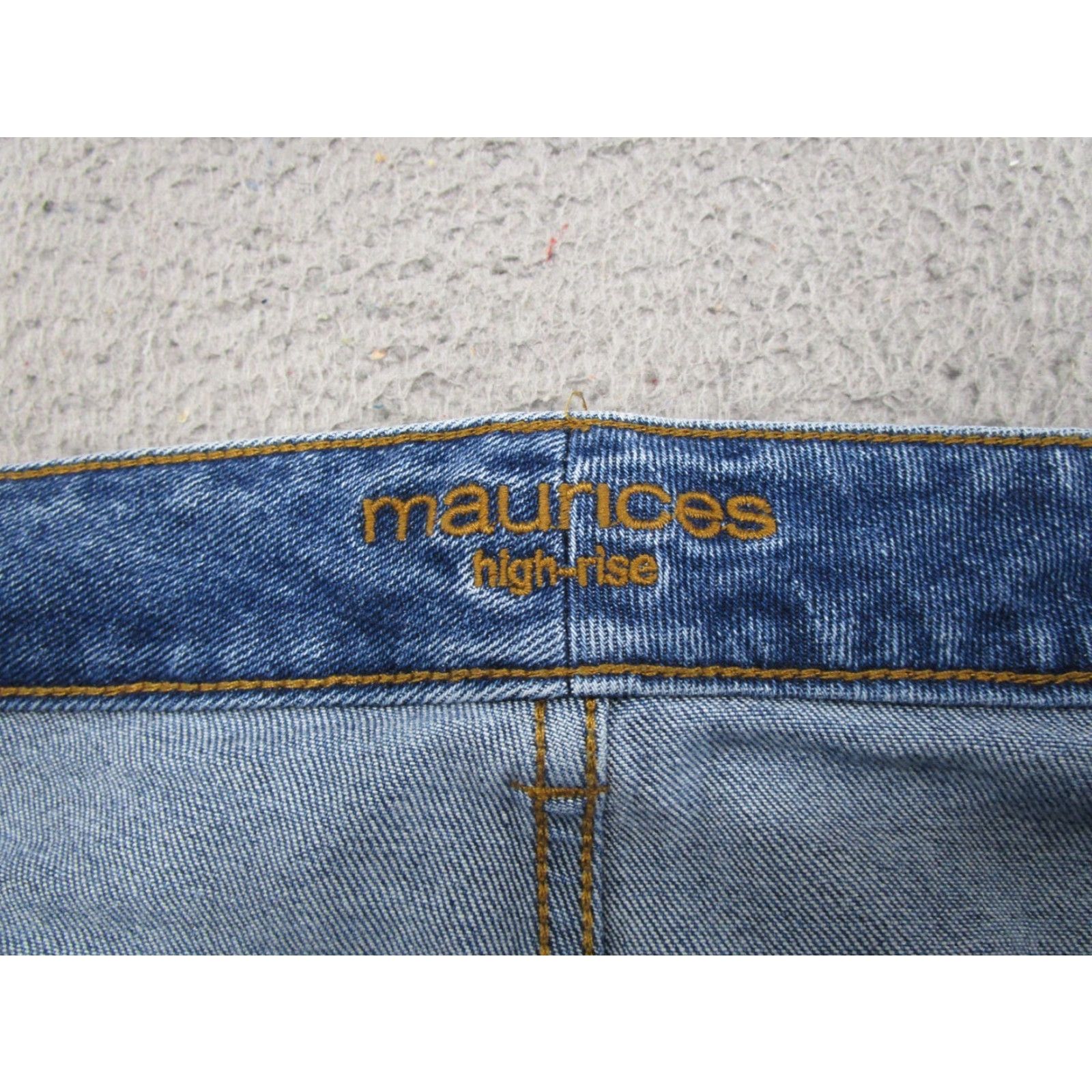 Vintage Maurices Women's Jeans Button Fly High Rise Blue Stretch Denim Ankle SZ 22W Read Size 40" / US 18 - 4 Thumbnail
