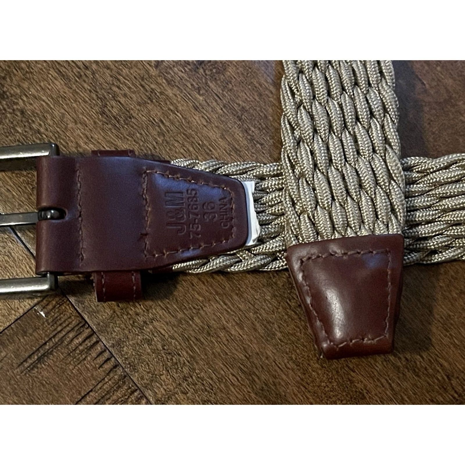 Johnston & Murphy Johnston & Murphy Stretch Knit Belt - Brown Mens 60 Size Tan Braided Size ONE SIZE - 4 Thumbnail