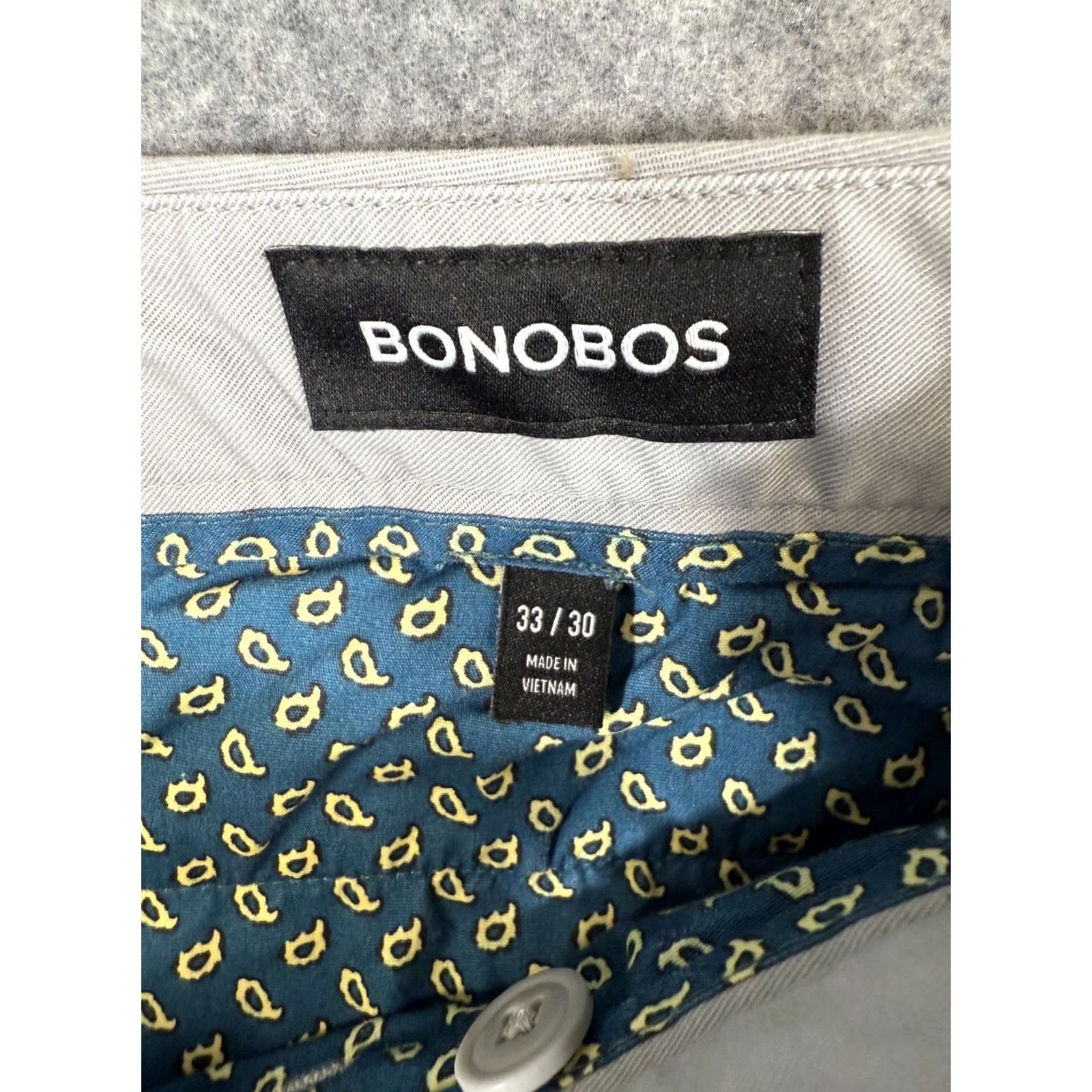 Bonobos Bonobos Chino Pants Mens 33X30 Gray Stretch Athletic Fit Tapered Slash Pockets Size US 33 - 5 Thumbnail