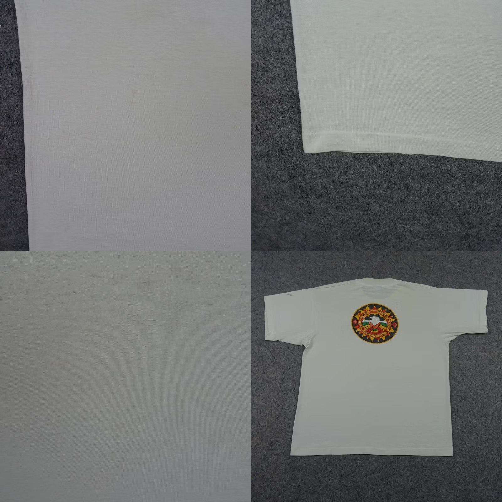 Fruit Of The Loom VINTAGE Camp Royaneh Shirt Mens L White Eagle Graphic Fruit of the Loom 90s Size US L / EU 52-54 / 3 - 8 Thumbnail