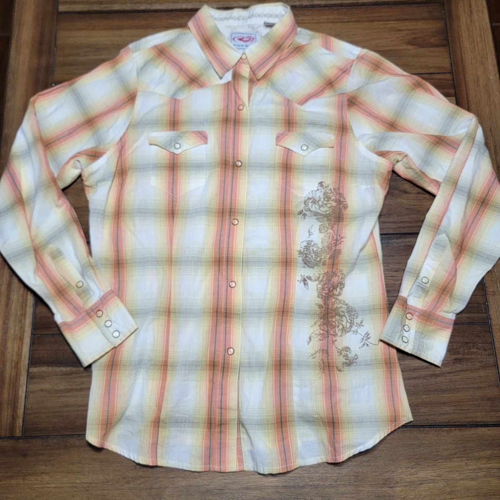 Roper Roper LS Pearl Snap Retro Classic Western Shirt - Size Large Size L / US 10 / IT 46 - 1 Thumbnail