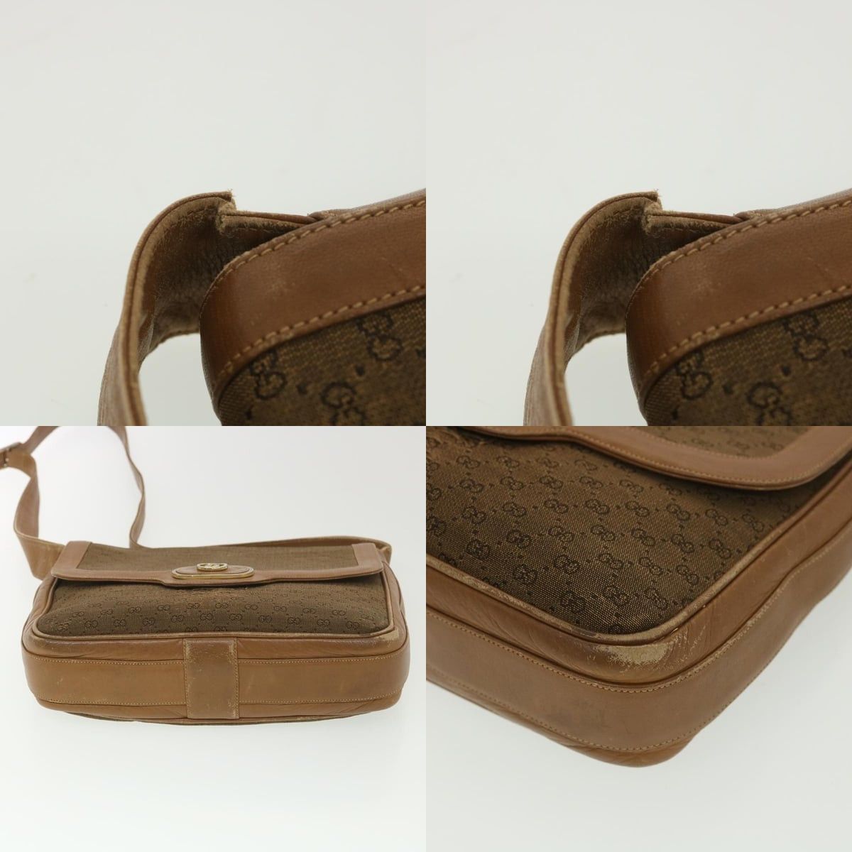 Gucci GUCCI Micro GG Canvas Shoulder Bag Beige Brown Size ONE SIZE - 12 Thumbnail