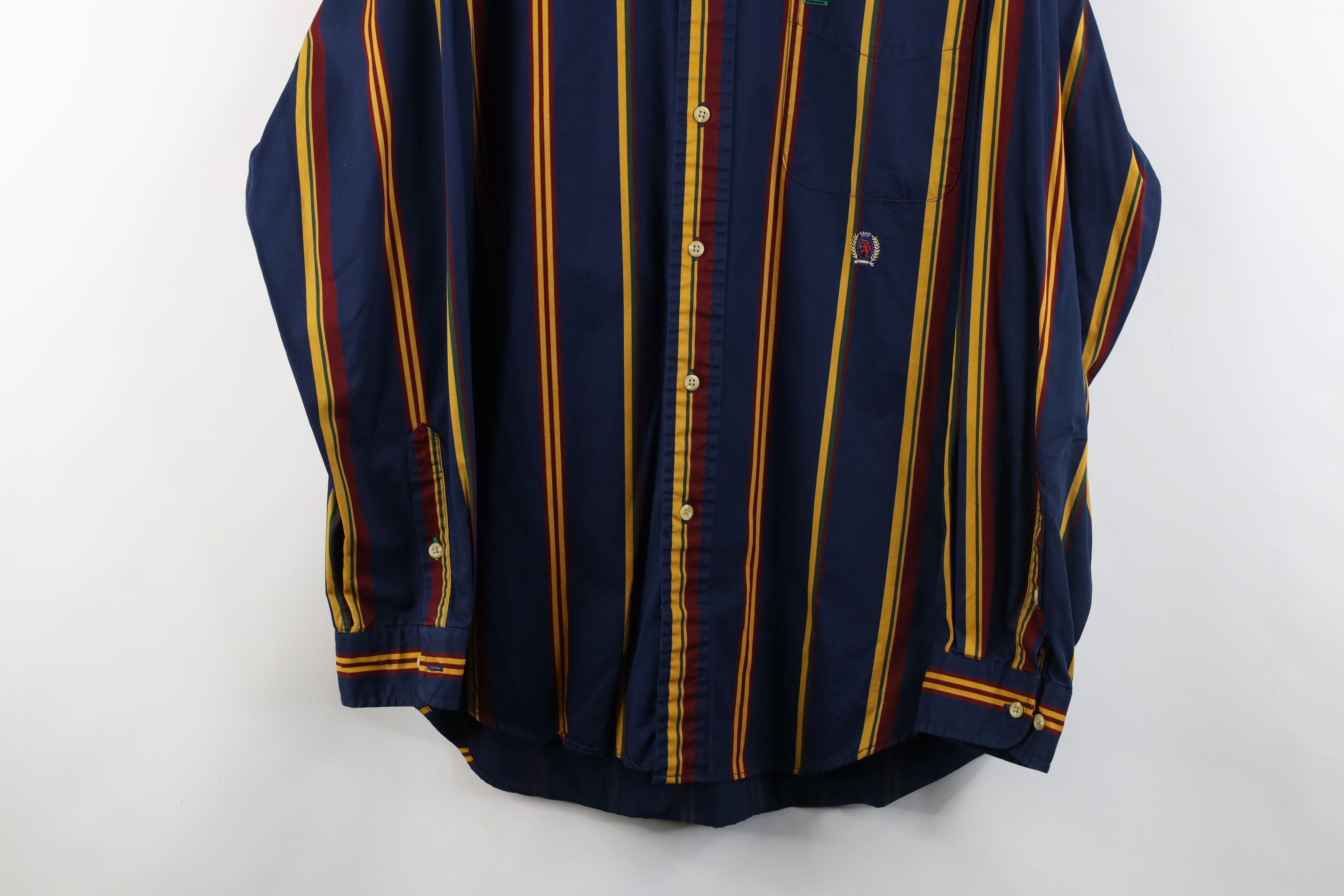 Tommy Hilfiger × Vintage Vintage 90s Tommy Hilfiger Collared Button Down Shirt Size US L / EU 52-54 / 3 - 3 Thumbnail
