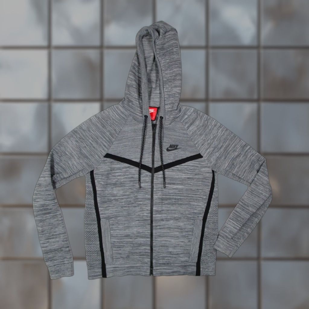 Nike Nike Windrunner Jacket Women Small Gray Full Zip Tech Knit Activewear Sports Size S / US 4 / IT 40 - 1 Thumbnail