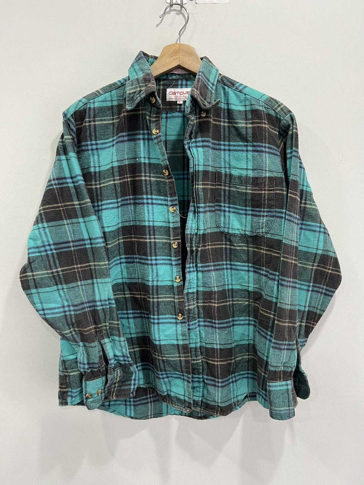 Vintage Vintage Campus Button Up Plaid Shirt green Size US S / EU 44-46 / 1 - 1 Thumbnail