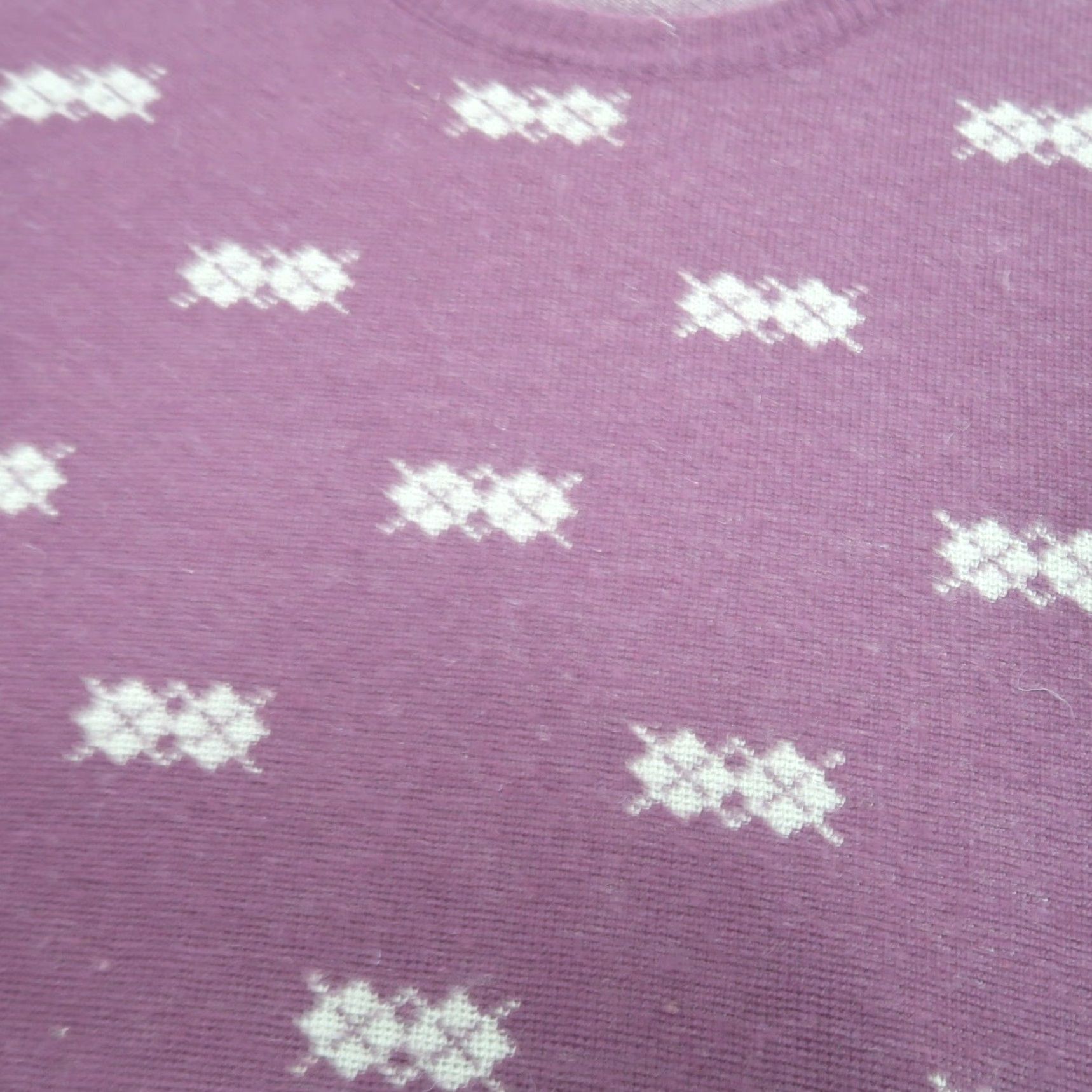 Vintage VINTAGE Frederick & Nelson Plum Purple Argyle Wool Blend Sweater Men L Crew Neck Pullover Size L Size US L / EU 52-54 / 3 - 3 Thumbnail