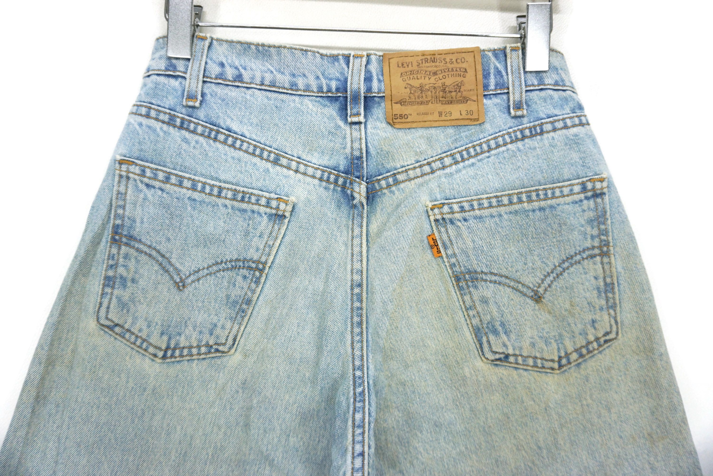 Levi's Vintage Levi's 550 Orange Tab Jeans Size W30xL31 Light Wash Size US 29 - 7 Thumbnail