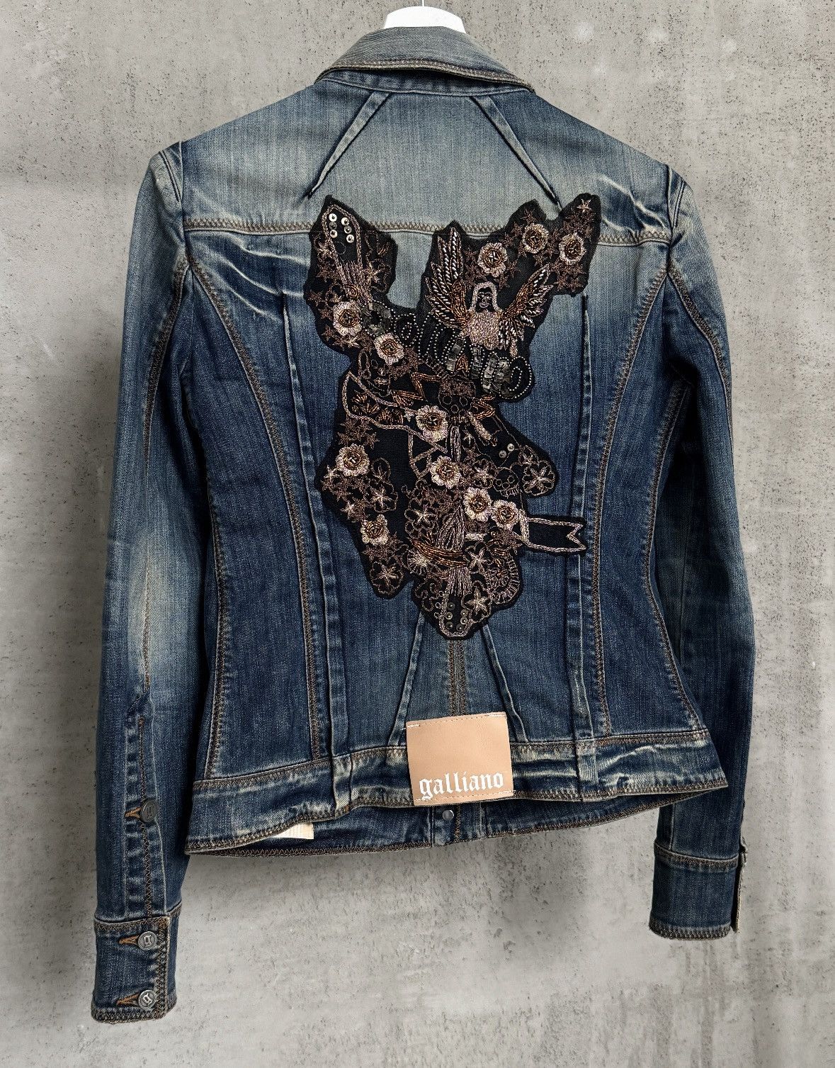 John Galliano Galliano "Cherub & Heraldry" Denim Jacket SS07 Size S / US 4 / IT 40 - 3 Thumbnail