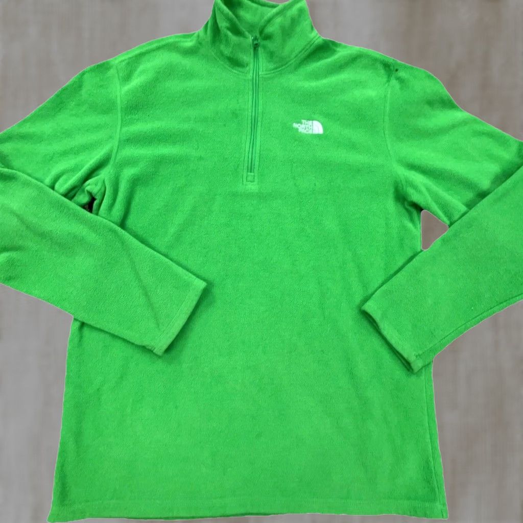 The North Face North Face Sweater Men Medium Green Quarter Zip Pull Over Soft Fleece Jacket T Size US M / EU 48-50 / 2 - 1 Thumbnail