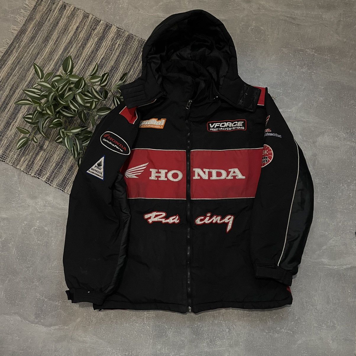 Honda Honda japan 90s jacket bomber moto racing nascar Ferrari f1 Size US XL / EU 56 / 4 - 1 Thumbnail