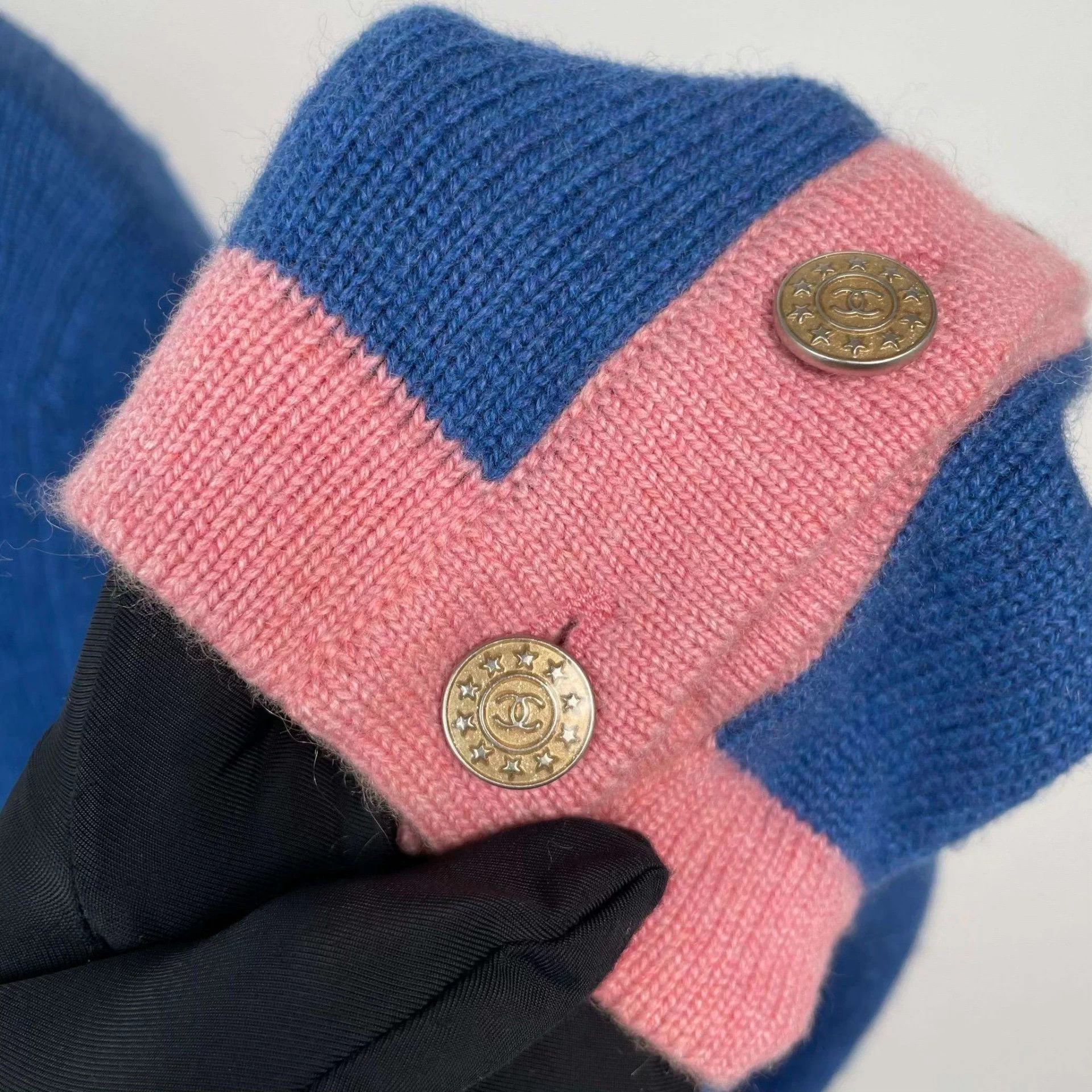 Chanel Chanel blue pink colorblocked knit cardigan 36 Size XS / US 0-2 / IT 36-38 - 3 Thumbnail