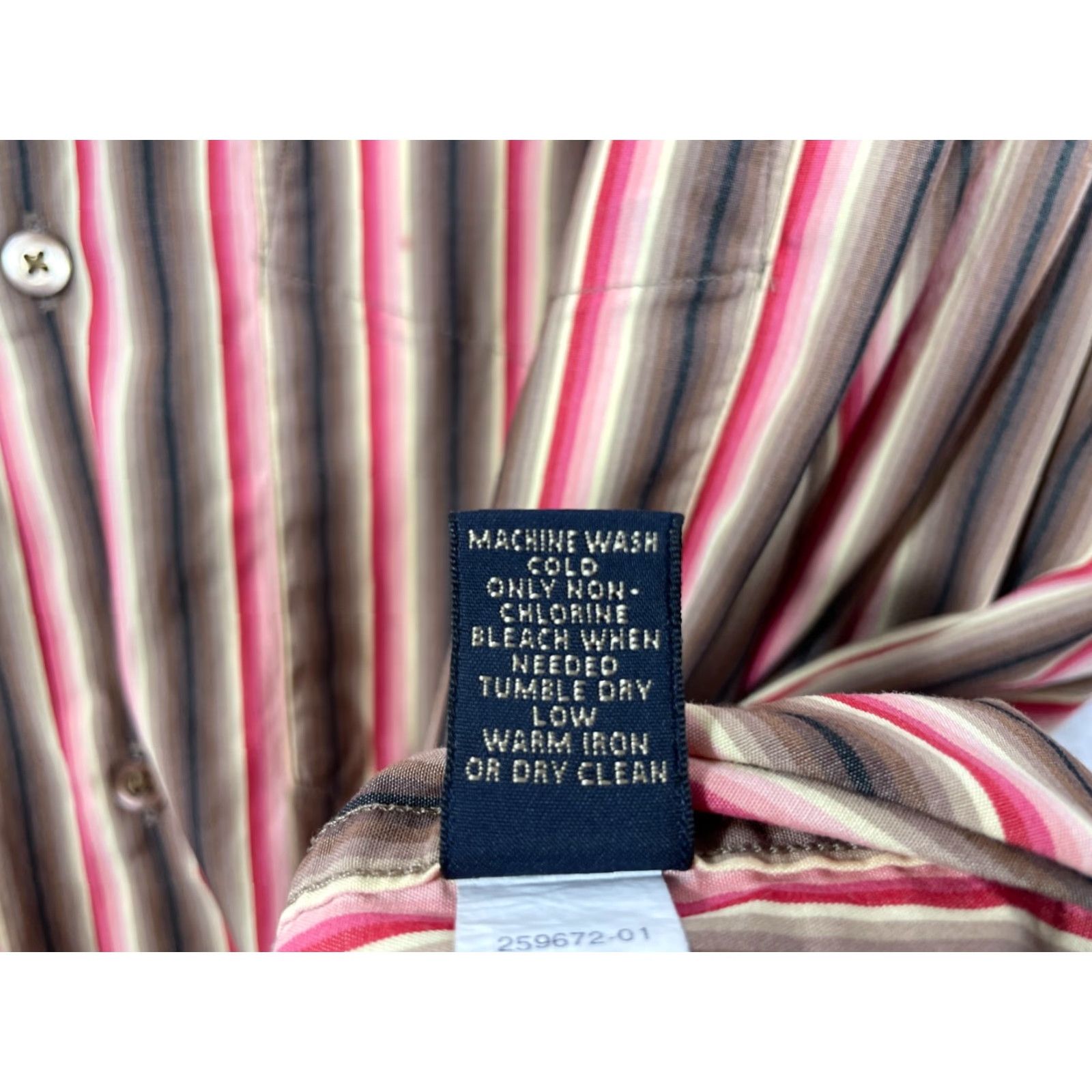 Banana Republic VINTAGE Banana Republic Shirt Mens Large Button Up Vertical Stripe Long Sleeve Size US L / EU 52-54 / 3 - 3 Thumbnail