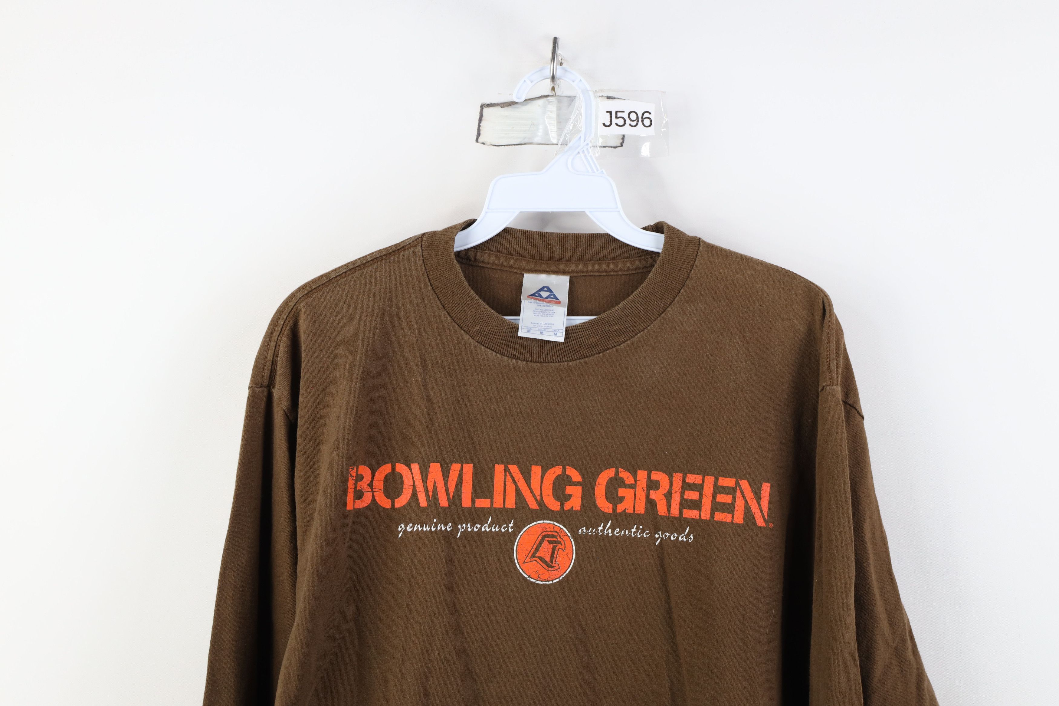 Vintage Vintage 90s Y2K Green State University Long Sleeve T-Shirt Size US M / EU 48-50 / 2 - 2 Thumbnail