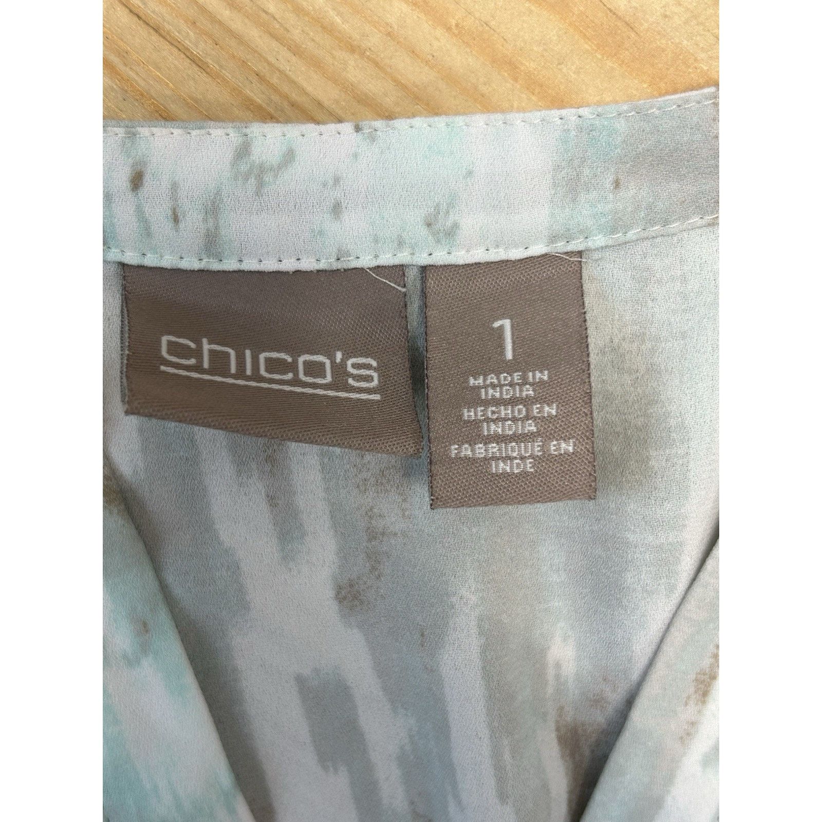 Chicos Chico's Blue Striped Long Sleeve Boat Neck Top Size1 Medium. Size M / US 6-8 / IT 42-44 - 6 Thumbnail