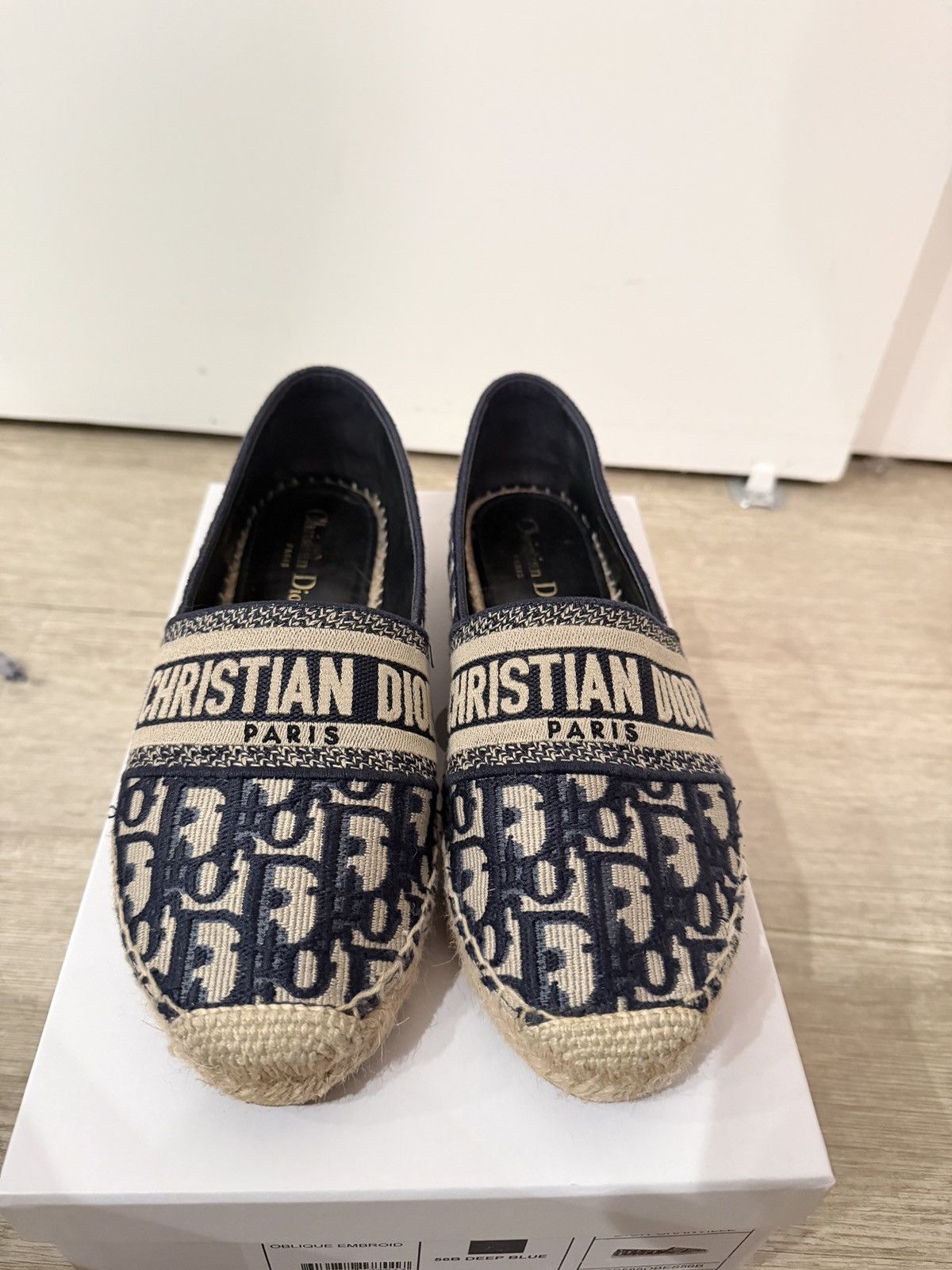 Dior Granville Espadrille - Deep Blue Dior Oblique Size 38