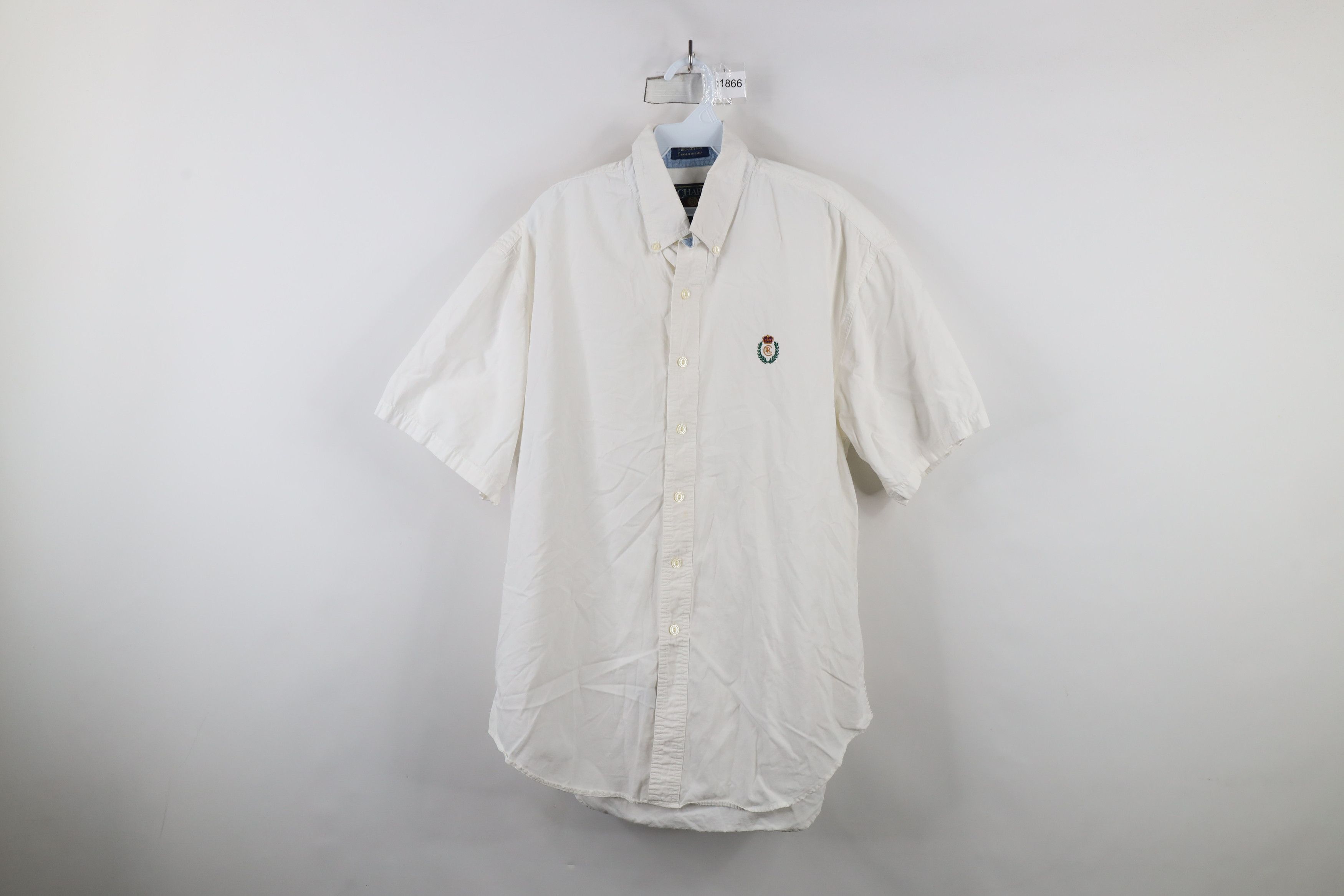 Ralph Lauren × Vintage Vintage 90s Chaps Ralph Lauren Short Sleeve Button Shirt Size US L / EU 52-54 / 3 - 1 Thumbnail