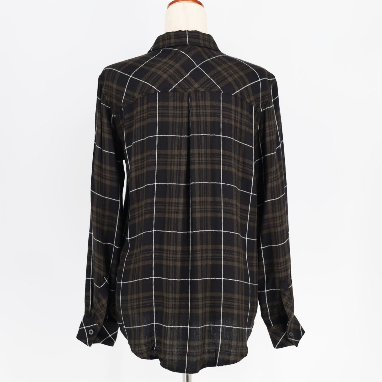 Rails Rails Women Olive Carbon Plaid Oversize Button Shirt Size S Size S / US 4 / IT 40 - 5 Thumbnail