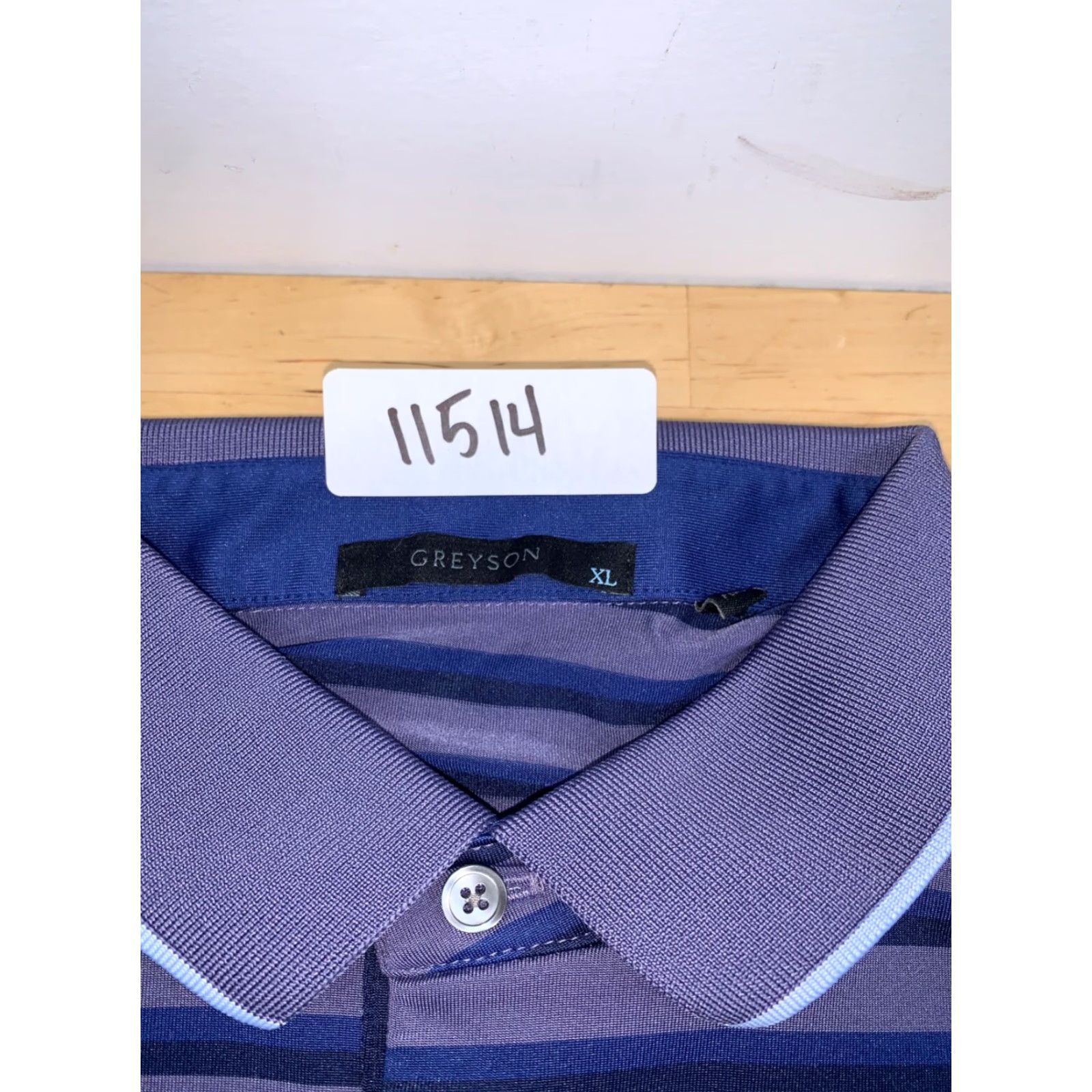 Vintage Polo Golf Shirt Mens XL Purple Striped Lightweight Breathable Stretch Golf Size US XL / EU 56 / 4 - 2 Thumbnail