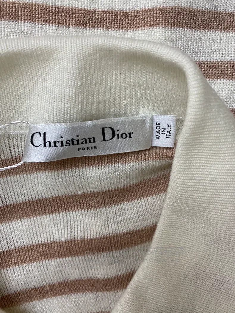 Dior Dior 22 new striped lapel knitted short sleeves Size XS / US 0-2 / IT 36-38 - 4 Thumbnail