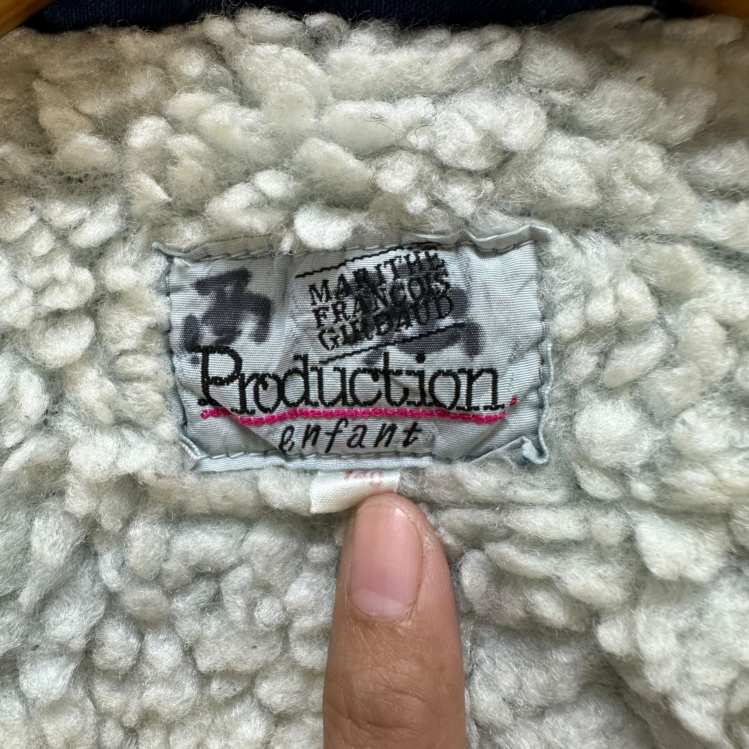 Marithe + Francois Girbaud RARE 80's MFG Production Enfant Sherpa Jacket #A49-1138 Size US XXS / EU 40 - 8 Thumbnail