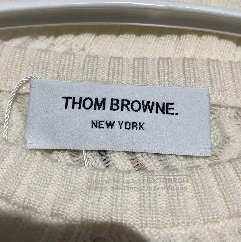 Thom Browne Thom Browne Women's Cream Wool Long Sleeve Sweater . Size S / US 4 / IT 40 - 3 Thumbnail