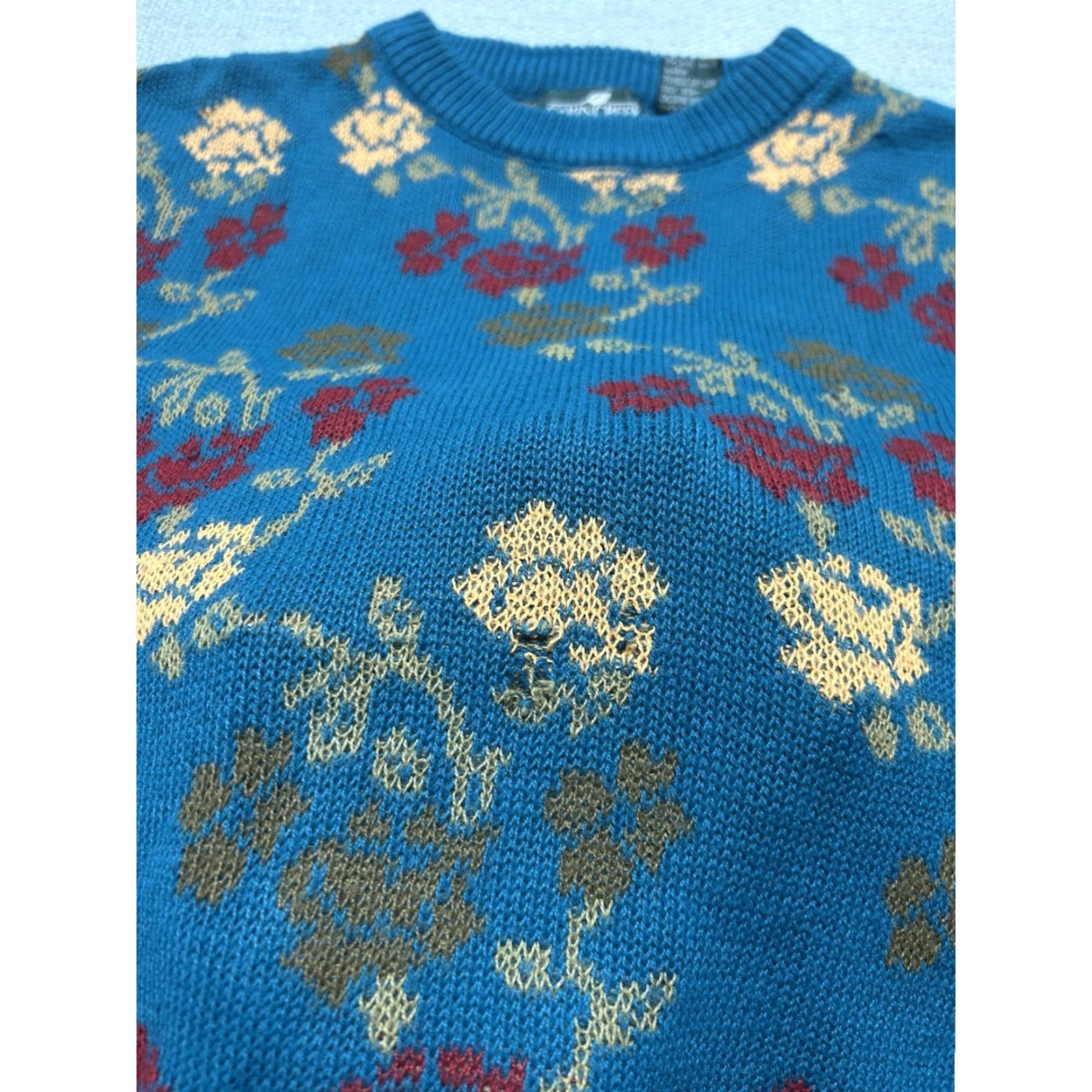 Vintage Vintage Cabin Creek Blue Acrylic Knit Pullover Floral Adult Medium User: Vintage Cabin Creek Blue Acrylic Knit Pullover Floral Adult Medium Size M / US 6-8 / IT 42-44 - 2 Thumbnail