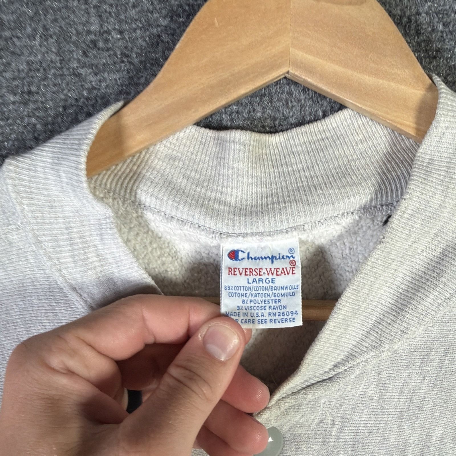 Champion Vintage Champion Reverse Weave Sweatshirt Large Gray 90s Size US L / EU 52-54 / 3 - 3 Thumbnail