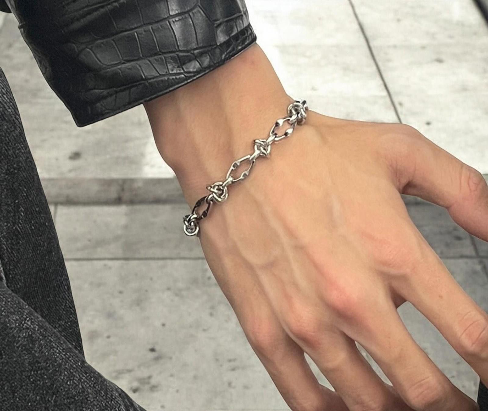 Other Barbed Wire Bracelet, Silver Thorn Bracelet Size ONE SIZE - 2 Thumbnail