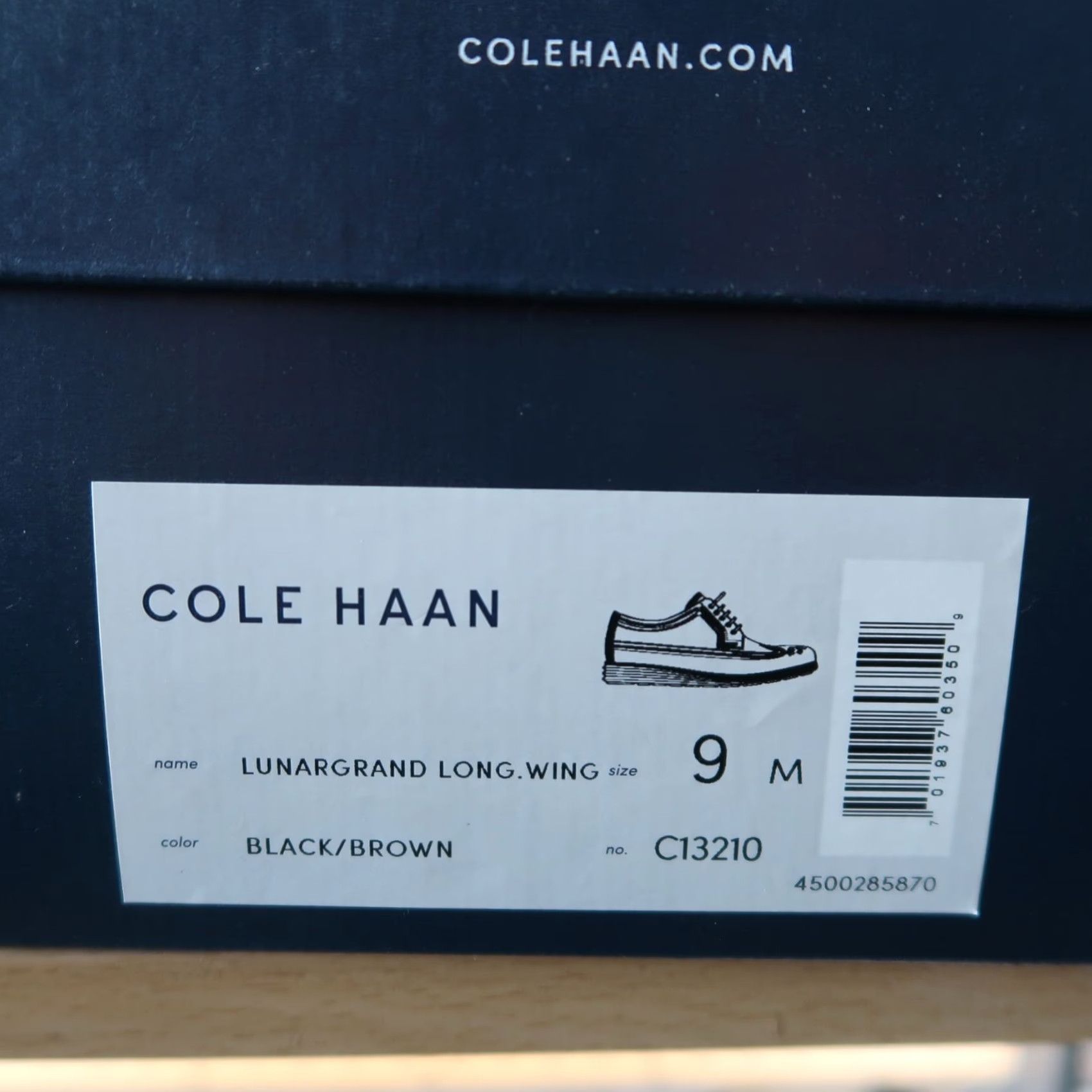 Cole Haan Cole Haan LunarGrand Long Wing Tip Leather Black Brown Men 9 M Sneaker Shoes Brand New Size US 9 / EU 42 - 7 Thumbnail
