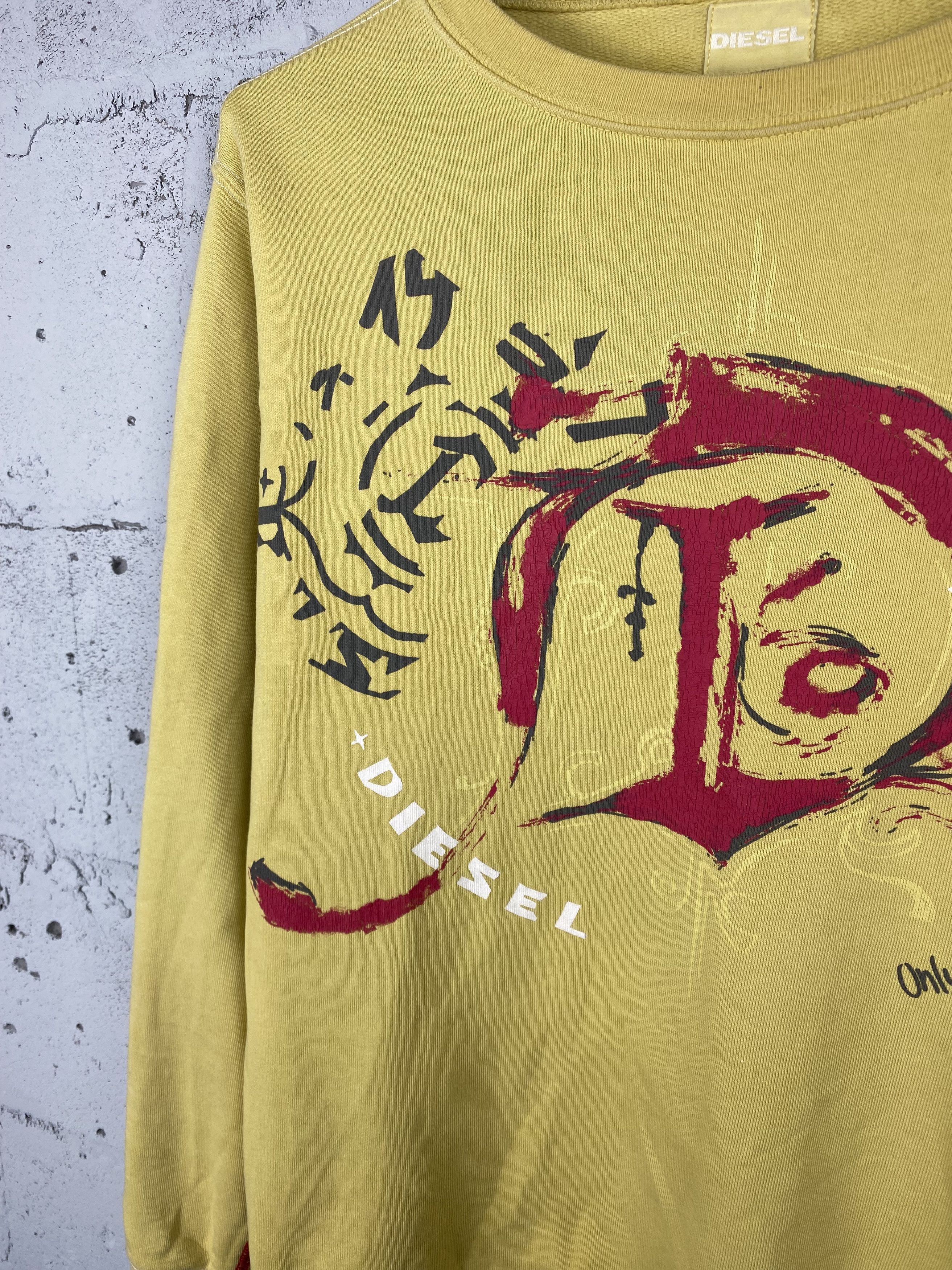 Diesel Vintage DIESEL Big Logo Boxy Sweatshirt Y2K Style Japan Size US L / EU 52-54 / 3 - 3 Thumbnail