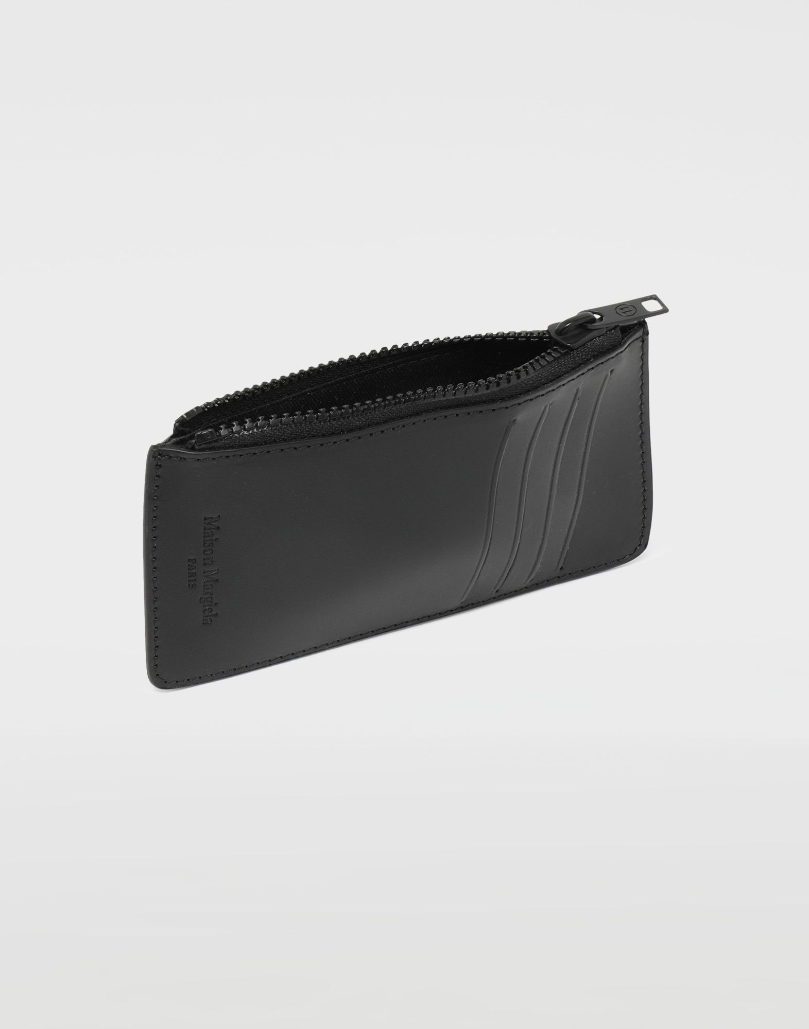 Maison Margiela Margiela Rectangular Zip Wallet - Black Calf Leather Size ONE SIZE - 14 Thumbnail
