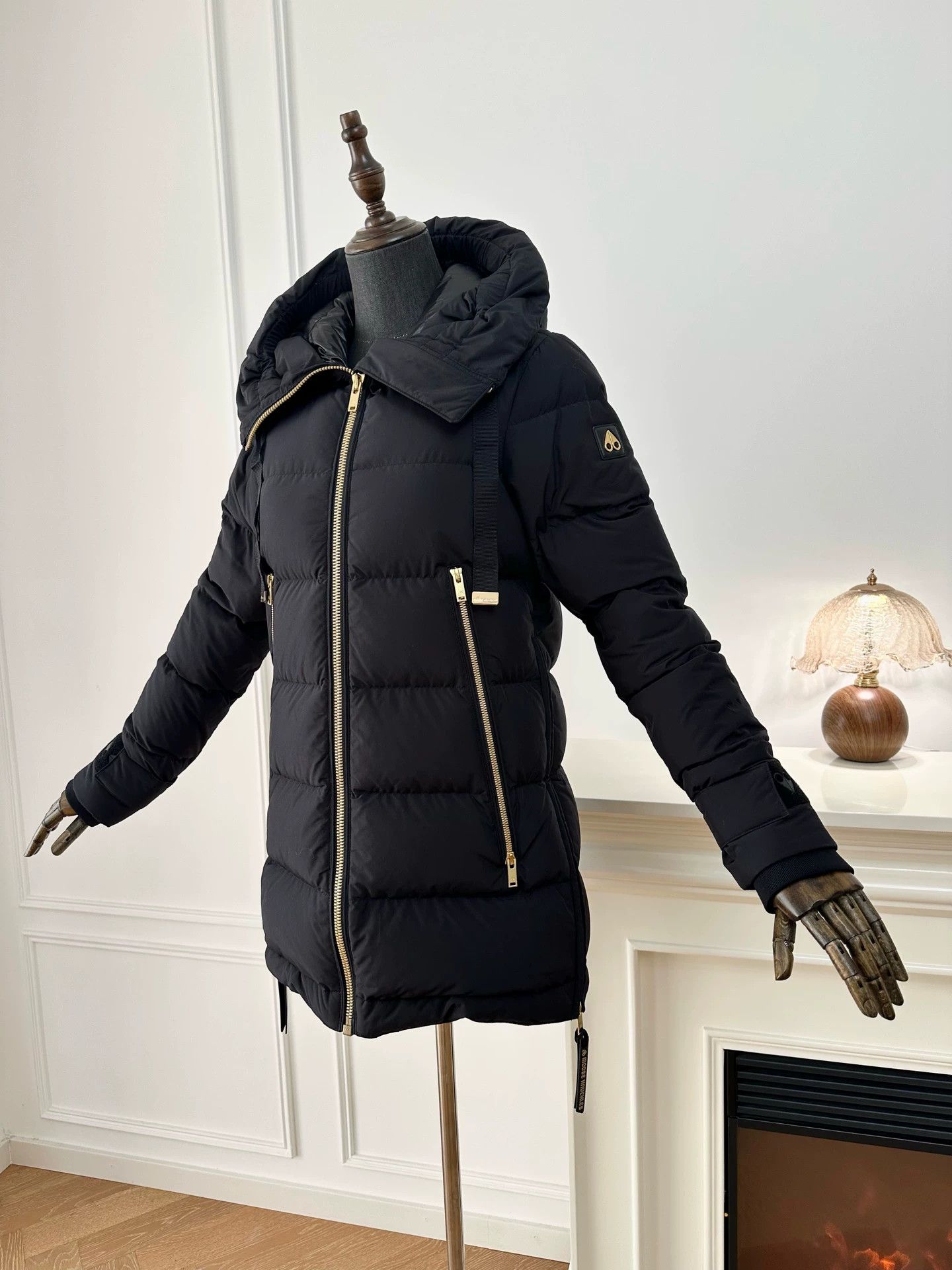 Moose Knuckles Moose Knuckles Black Mid-Length Down Jacket XS Size XS / US 0-2 / IT 36-38 - 8 Thumbnail