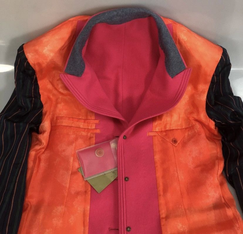 Yohji Yamamoto YYPH 🇯🇵 Pink Wool Yuzen Dyed Wolf Reversible Chester coat 3 Size US L / EU 52-54 / 3 - 16 Thumbnail