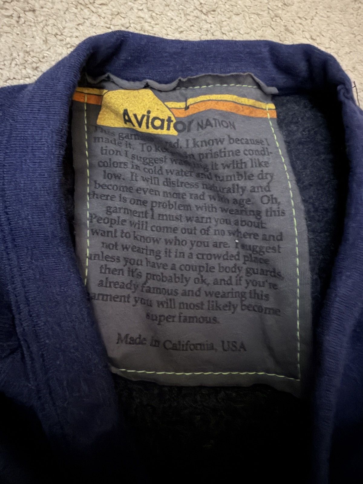 Aviator Nation Aviator Nation Navy Sun Sweatshirt Large Size L / US 10 / IT 46 - 4 Thumbnail