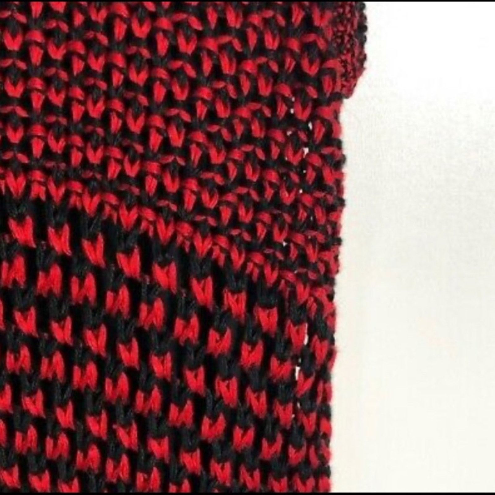 Zara Zara Studio Red Black Linen Maxi Long Knit Crochet Dress Size M / US 6-8 / IT 42-44 - 8 Thumbnail