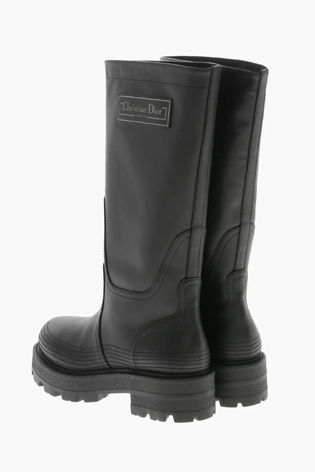 Dior o1mm0326 Leather Mid Boots in Black Size US 10 / IT 40 - 2 Thumbnail
