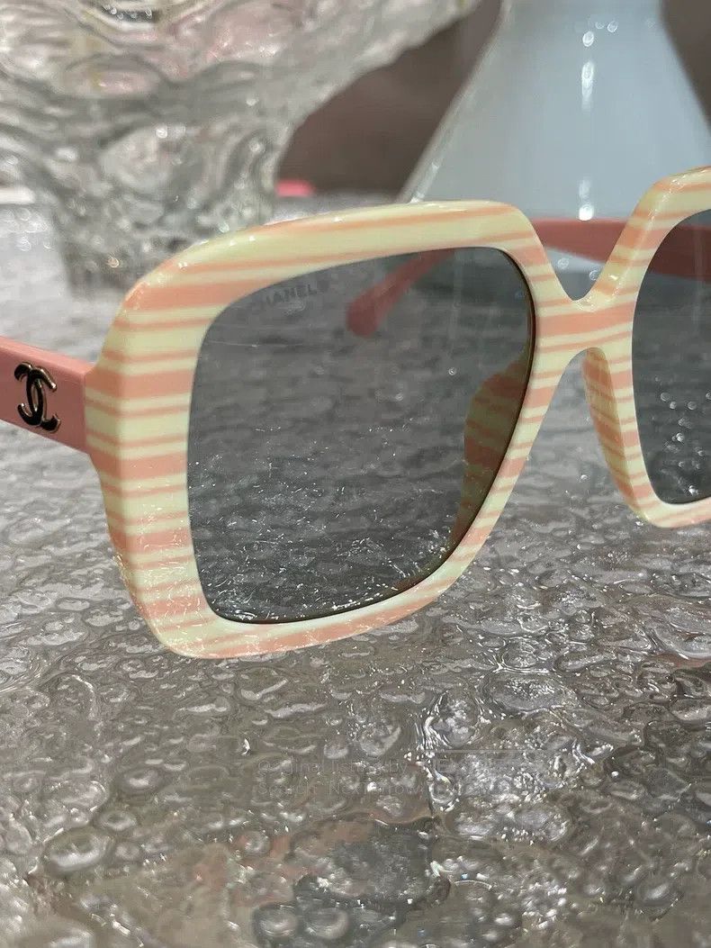 Chanel Chanel Beach series pink orange sunglasses Size ONE SIZE - 7 Thumbnail