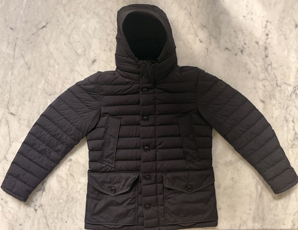 Moncler Moncler Black Hooded Down Puffer Jacket Mid-Length Men's Size US L / EU 52-54 / 3 - 1 Thumbnail