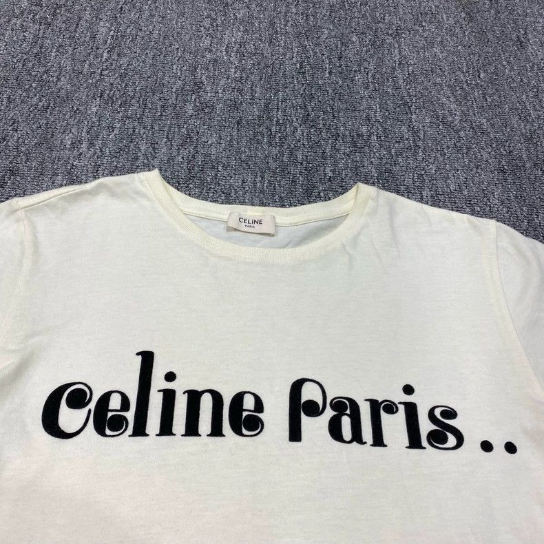 Celine Celine Paris Logo Short Sleeve TShirt Size US M / EU 48-50 / 2 - 4 Thumbnail