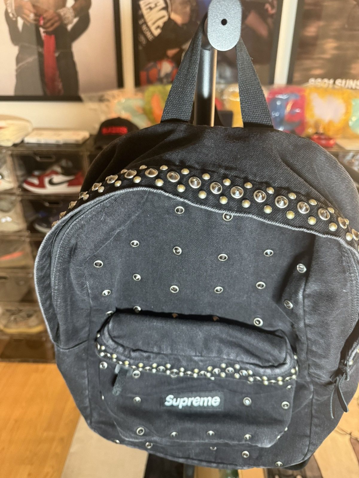 B.B. Simon × Supreme Supreme B.B Simon Denim Backpack Size ONE SIZE - 3 Thumbnail