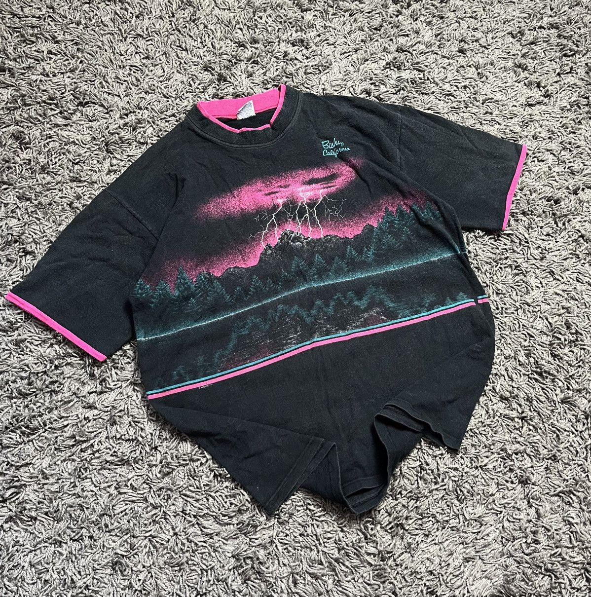 Vintage Vintage 90s Habitat LightningMountain AOP Shirt Double Sided Size US XL / EU 56 / 4 - 1 Thumbnail