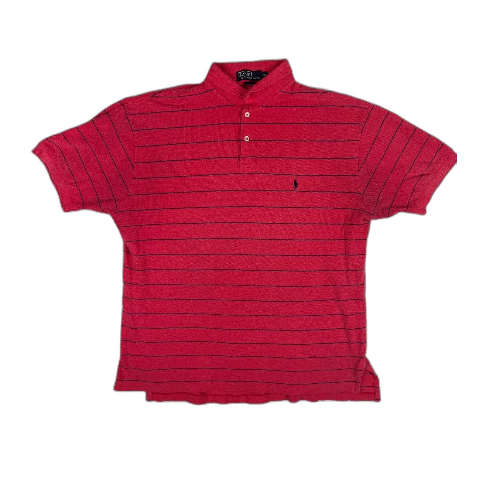 Polo Ralph Lauren Polo Ralph Lauren Shirt Mens XL Navy Red Striped Pique Class Size US XL / EU 56 / 4 - 1 Thumbnail
