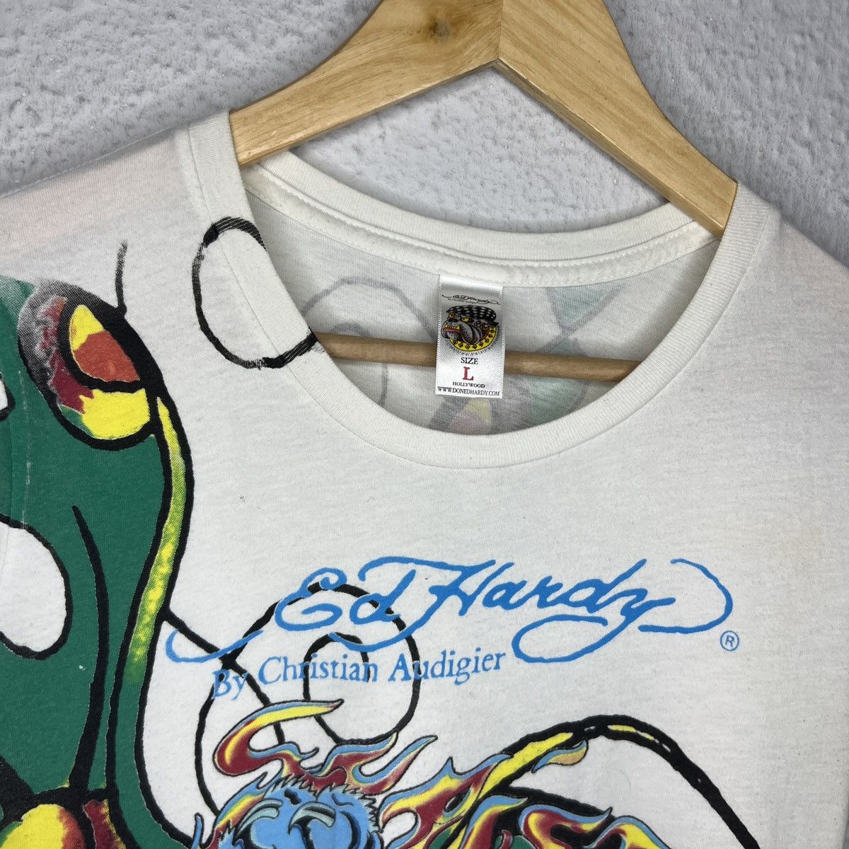Christian Audigier × Ed Hardy × Vintage Vintage Ed Hardy x Christian Audigier Tshirt Tee Dress Size M / US 6-8 / IT 42-44 - 5 Thumbnail