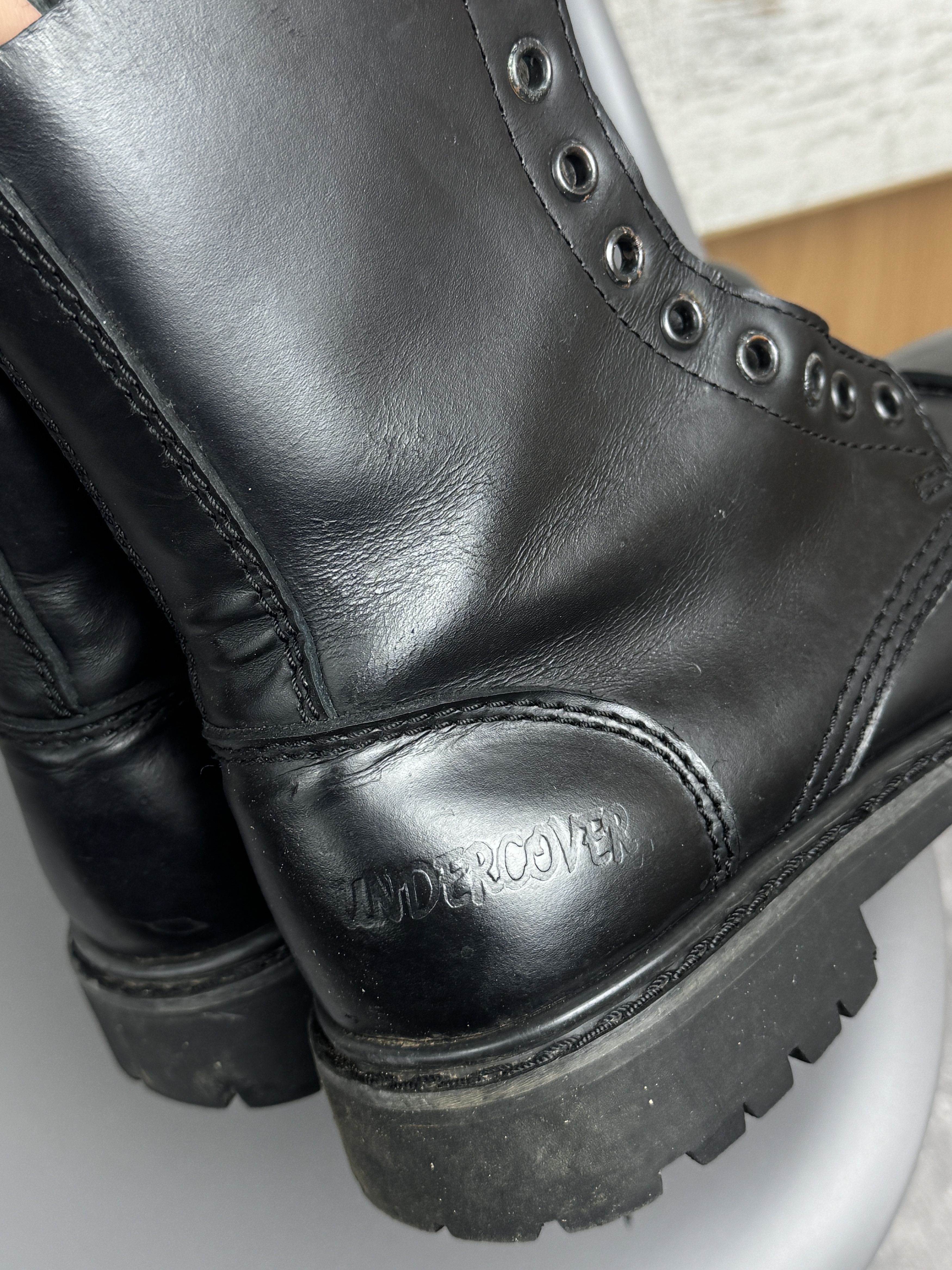 Vintage Vintage Undercover black Combat Steel Toe Leather Hi Boots 6 Size US 6 / EU 39 - 8 Thumbnail