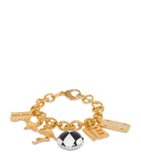 Balmain o1s1wg111225 Size:OS/Miami Charm Chain Bracelet in Golden Size ONE SIZE - 1 Thumbnail